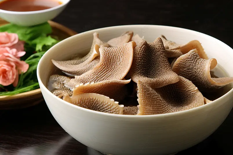 美食毛肚摄影图