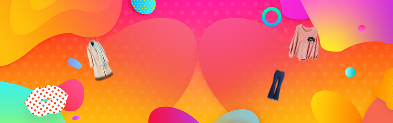 玫红色渐变炫彩秋冬女装促销海报背景