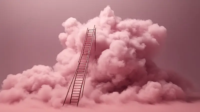 梯子_倚靠_云