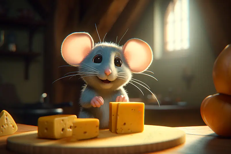 3D卡通可爱的老鼠