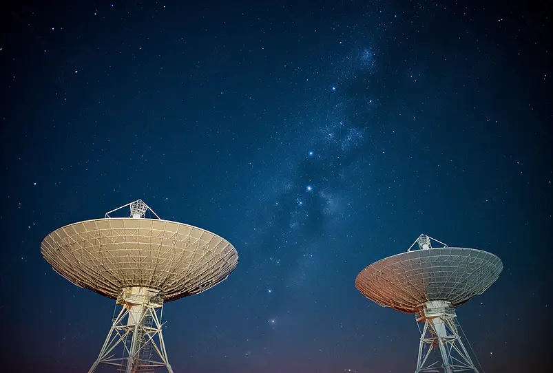 星空下的天文台星空