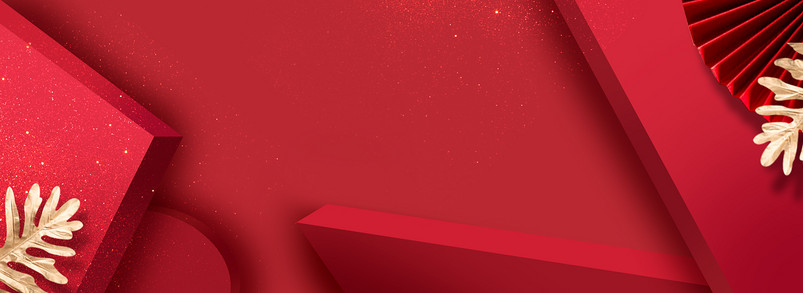 红色圣诞节节日促销项链珠宝海报背景