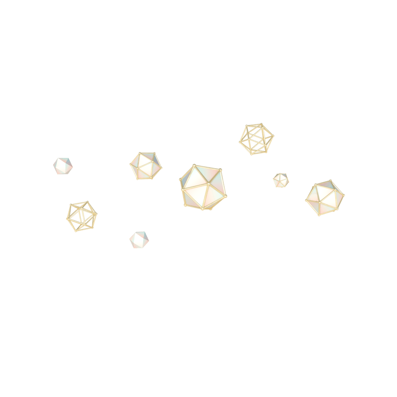 C4D立体几何多边形漂浮球