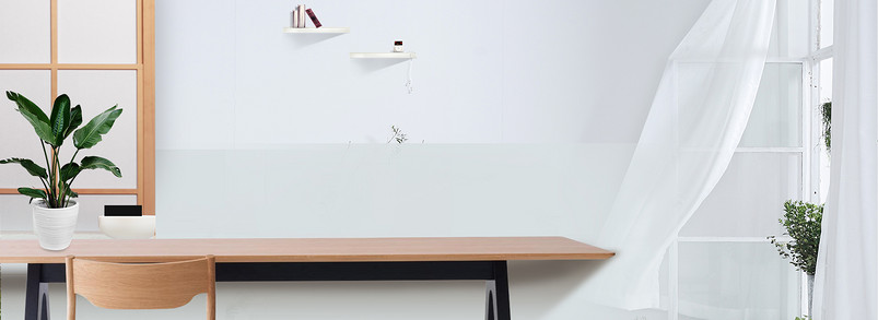 浅色立体空间文艺简约室内家居用品海报背景