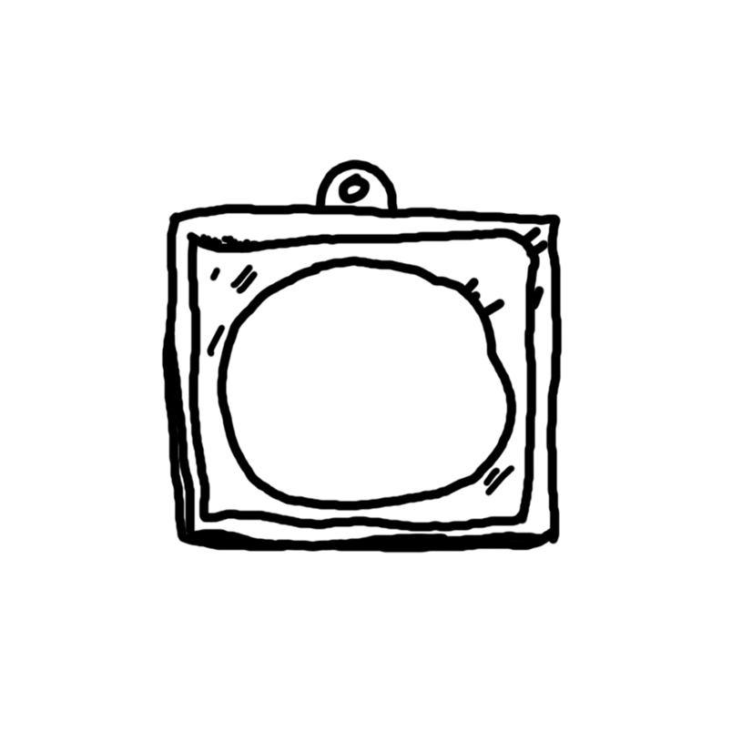 黑白线描边框素材