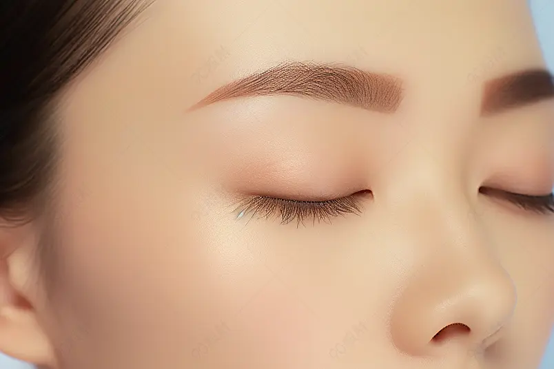 女性眼睛局部细节特写高清特写摄影图