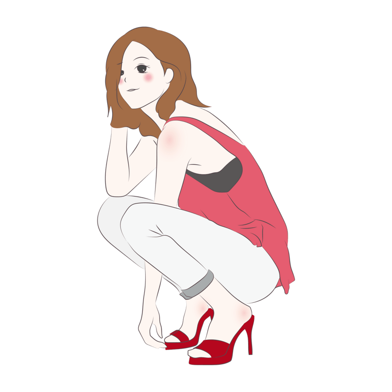 38女神节粉色系线条手绘女神元素