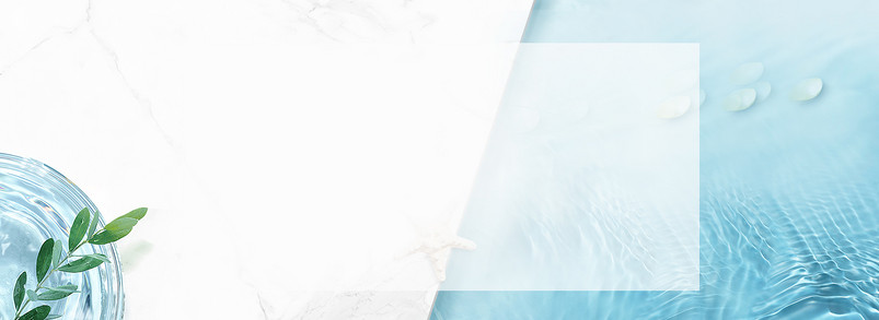 蓝色渐变水波纹护肤品海报背景