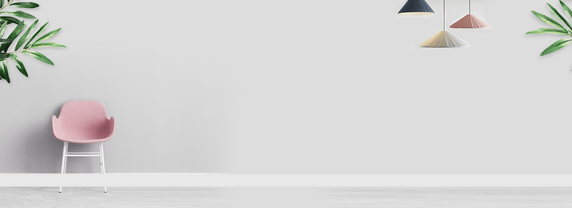 白色简约时尚清爽空间感家居背景海报