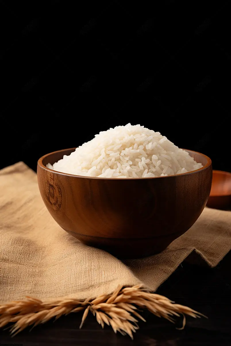 木碗里的粮食大米五常大米美食摄影
