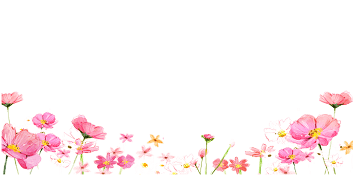 清新唯美手绘粉色花丛