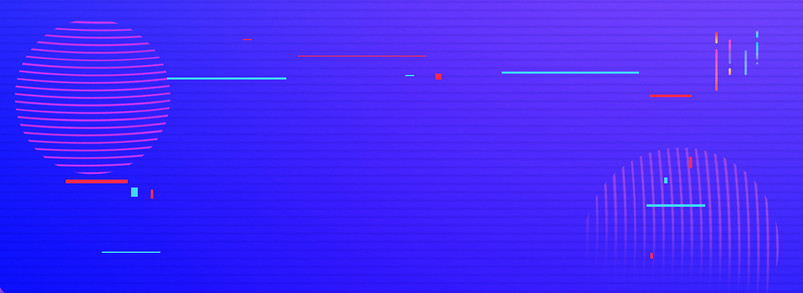 抖音线条艺术蓝色渐变几何扁平banner