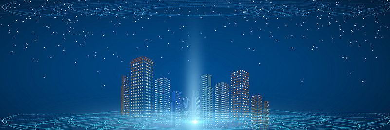 蓝色商务科技背景模板