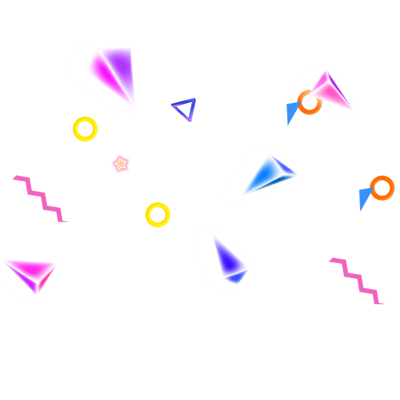 动感几何炫酷渐变背景电商漂浮元素