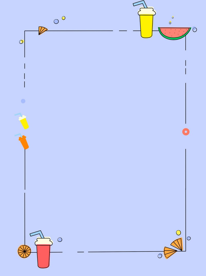 原创纯手绘紫色小清新水果背景图