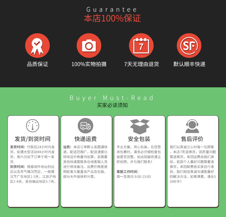 简约详情页售后PSD模板