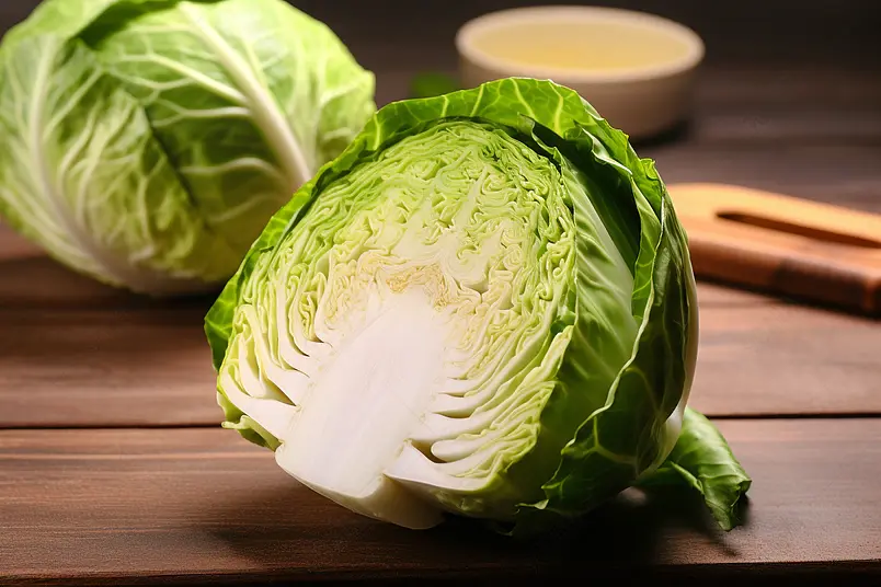 卷心菜大头菜包菜早熟卷心菜春秋季庭院蔬菜实拍摄影图