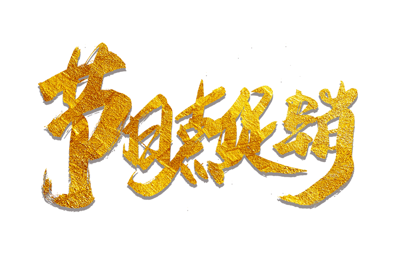 节日点促销书法艺术字