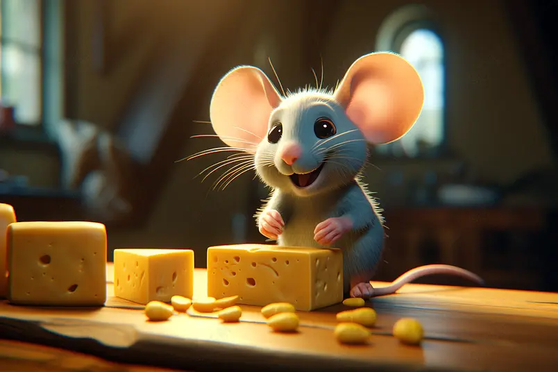 3D卡通可爱的老鼠