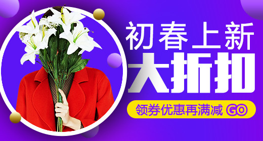 时尚潮流文艺初春服饰上新大促钻展图海报
