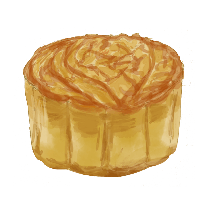 中秋节手绘月饼png