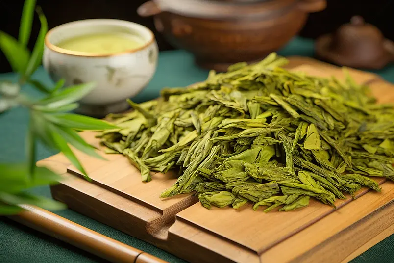 明前茶茶道春茶龙井绿茶宣传广告背景
