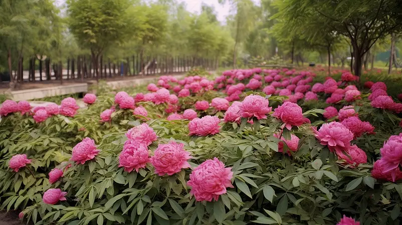 出游清晰的摄影图高清的图片海报设计背景广告设计素材元素花园里一片唯美的红色牡丹