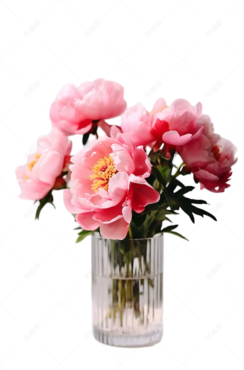 鲜花植物粉色牡丹花朵