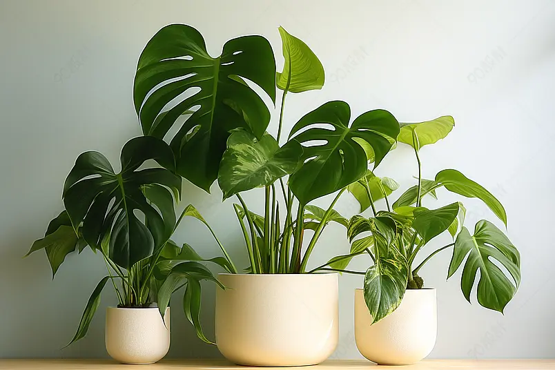 绿植盆栽龟背叶绿色盆景家居绿植