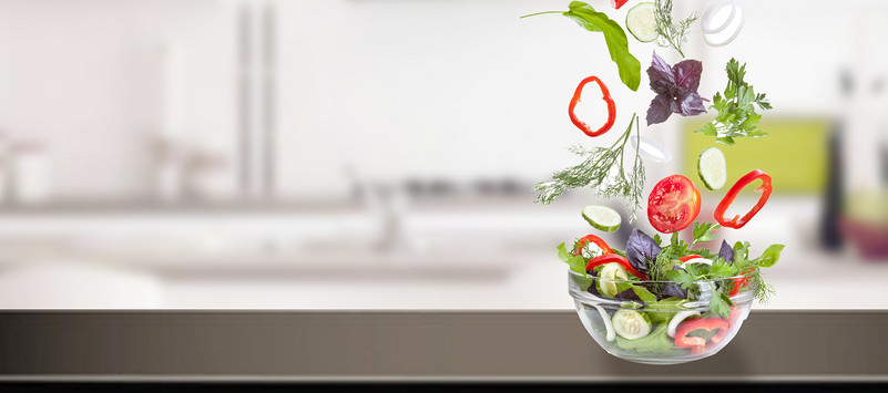 国际素食日蔬菜厨房banner海报背景