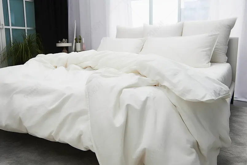 高清的图片海报设计背景广告设计素材元素白色的被子卧室场景图