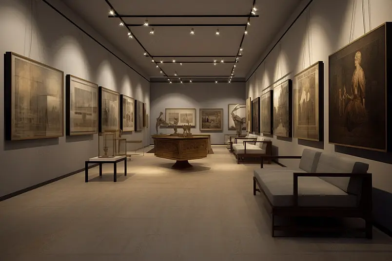 照明艺术美术展艺术展简约室内