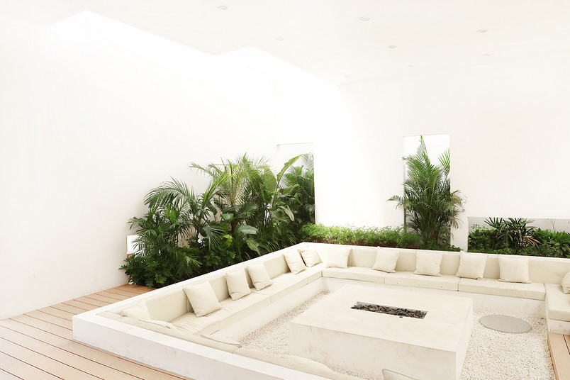 清新简约绿植空间感家居室内拍摄场景背景