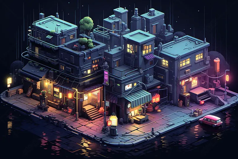 立体屋子建模数字艺术