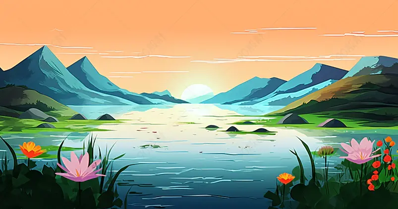 二十四节气夏至插画
