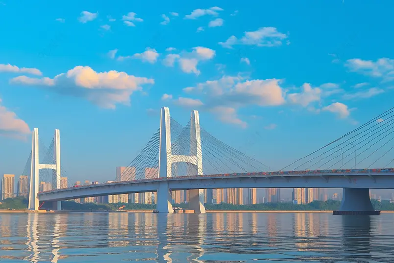 俯拍海上大桥高架桥