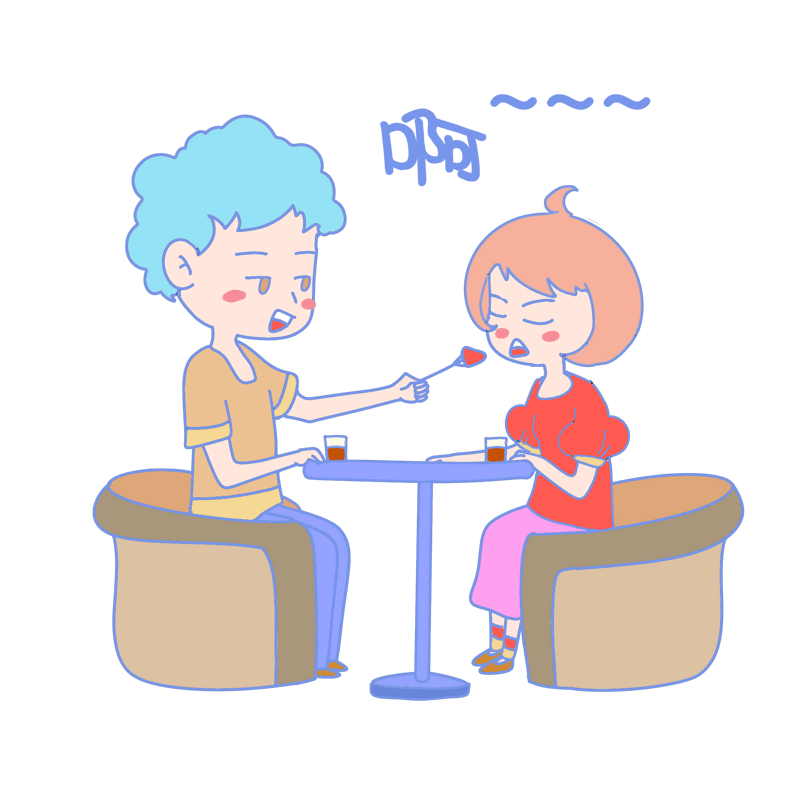 七夕情侣表情包恩爱插画