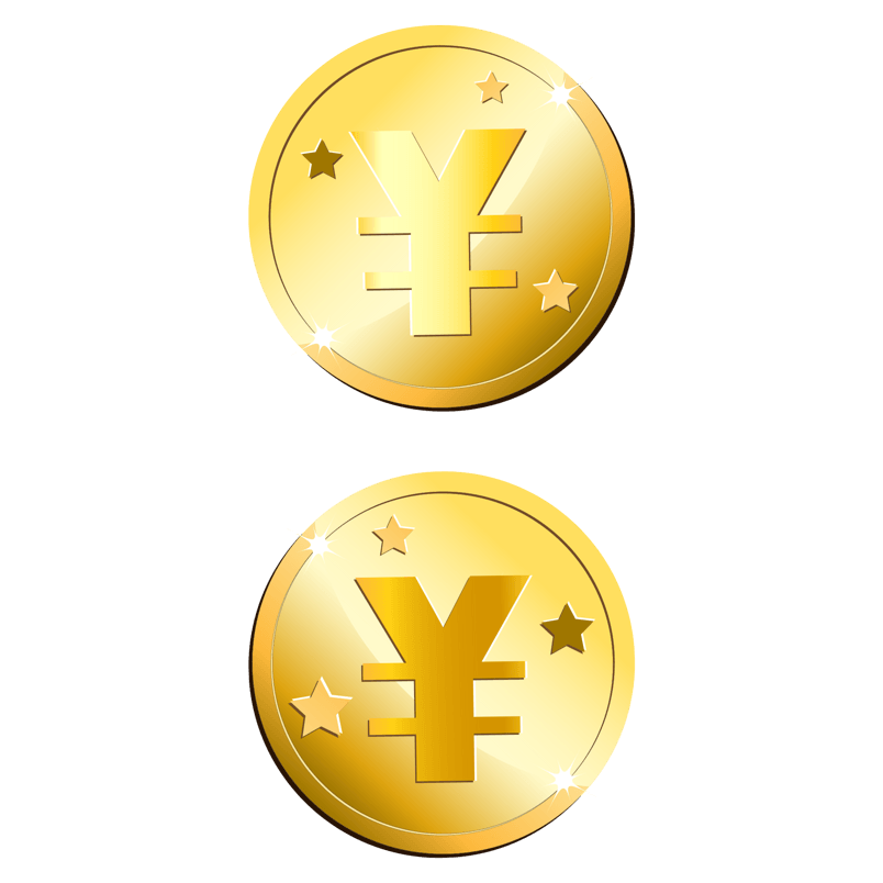 炫酷立体感金币矢量图