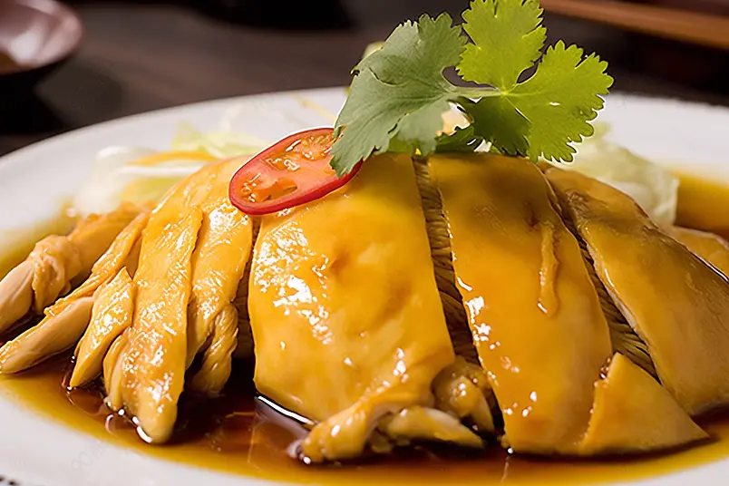 地道海南推荐菜白切三黄鸡