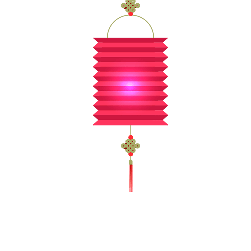喜庆红色节日元宵吊灯