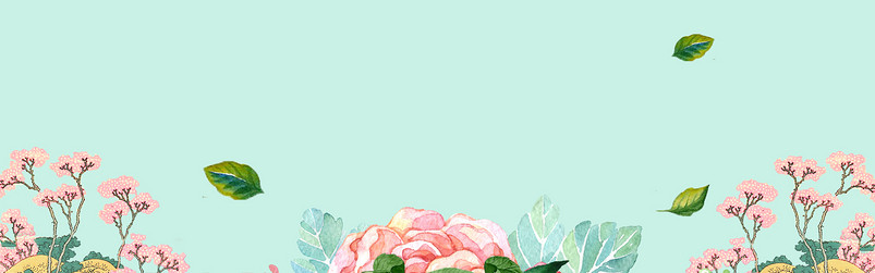 淡蓝色手绘花卉装饰鲜花园艺海报背景