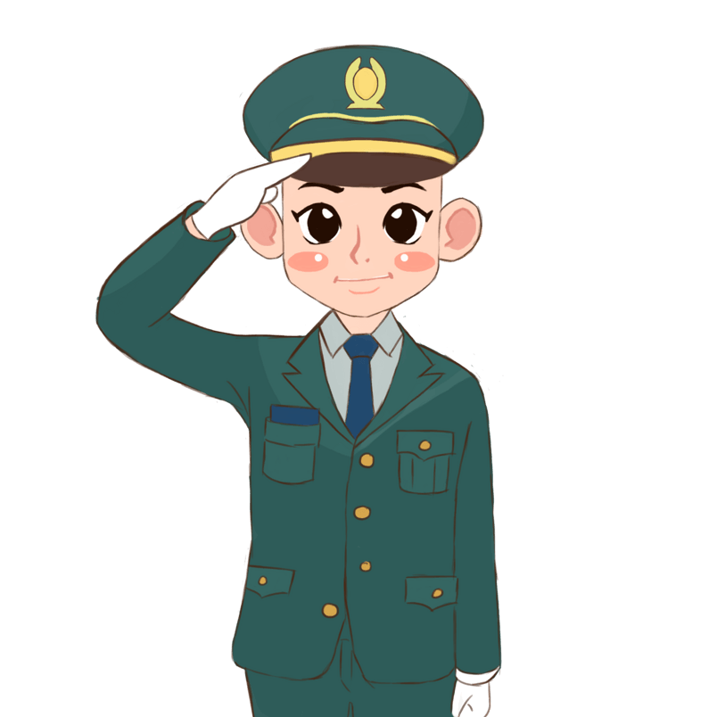 建党节建军节党建军人敬礼插画