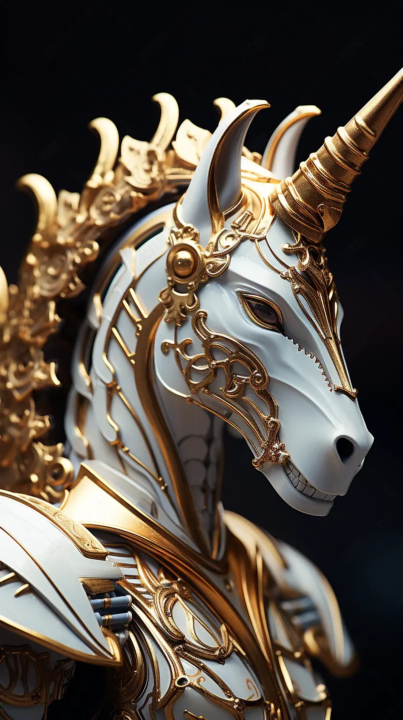 机甲麒麟数字艺术