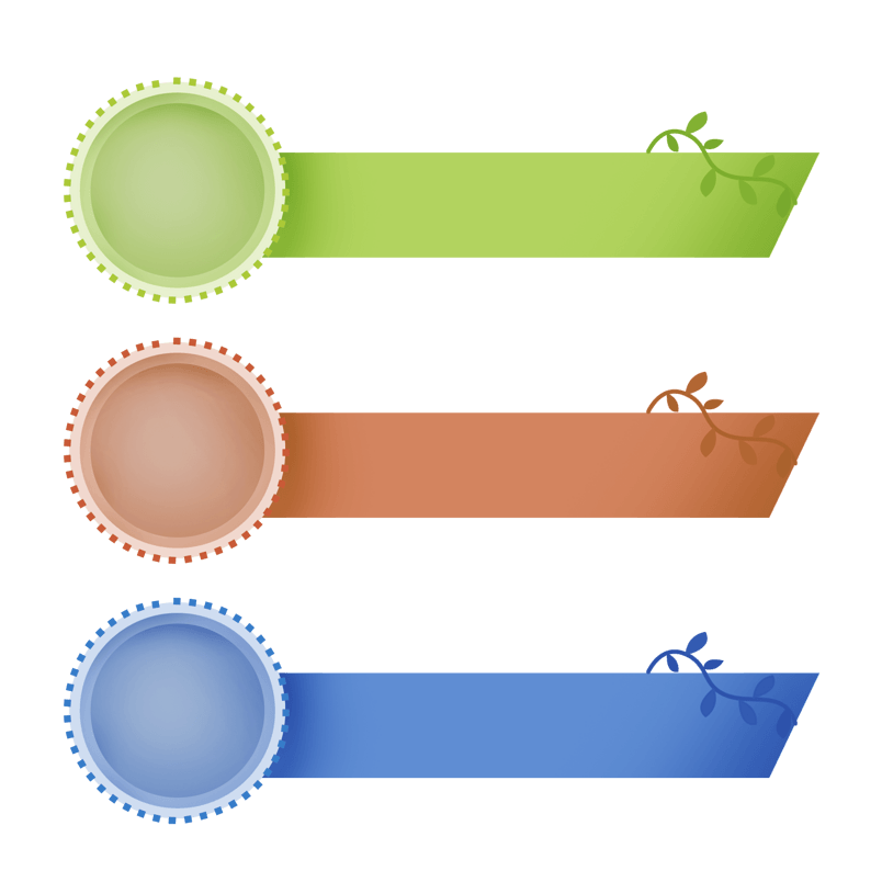 简约植物标题栏png