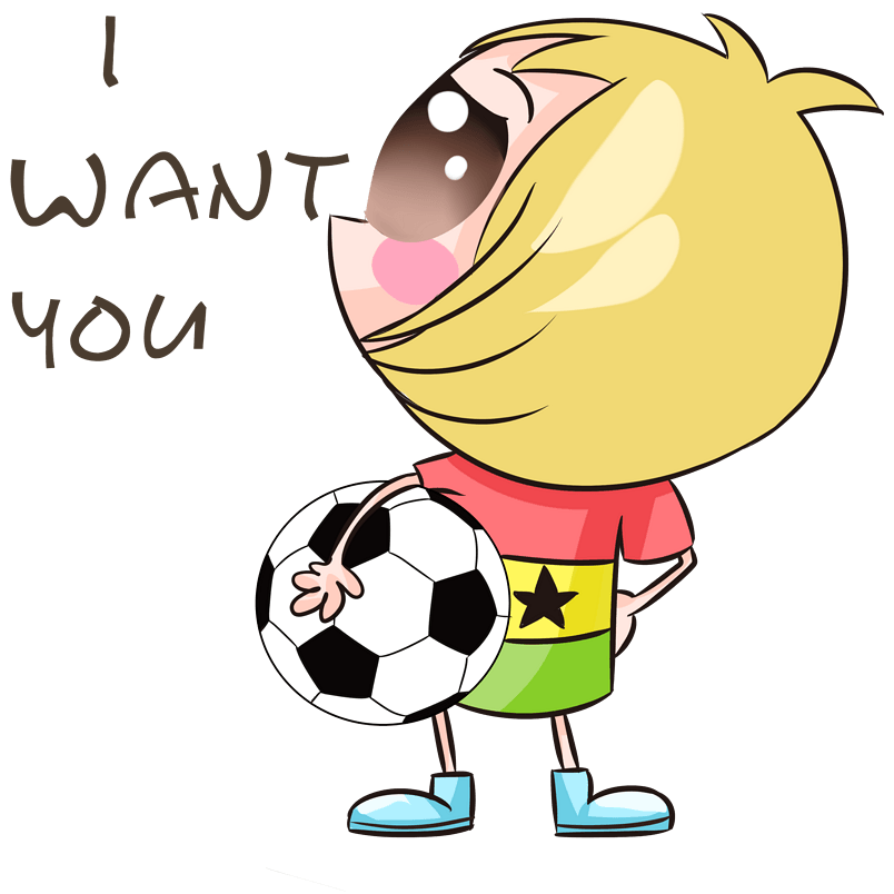 世界杯表情 I want you足球宝贝插画
