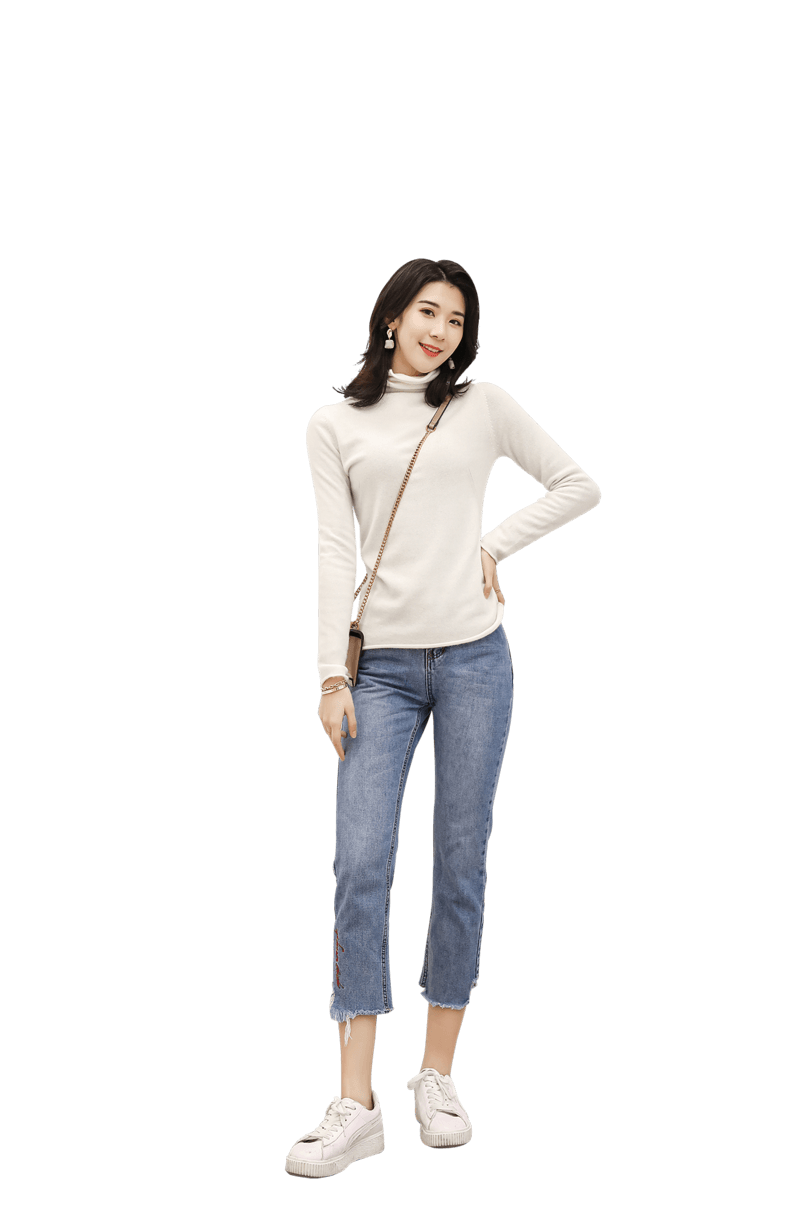 秋装毛衣牛仔女美丽时尚女模特女生