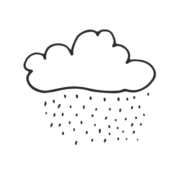 手绘下雨插画