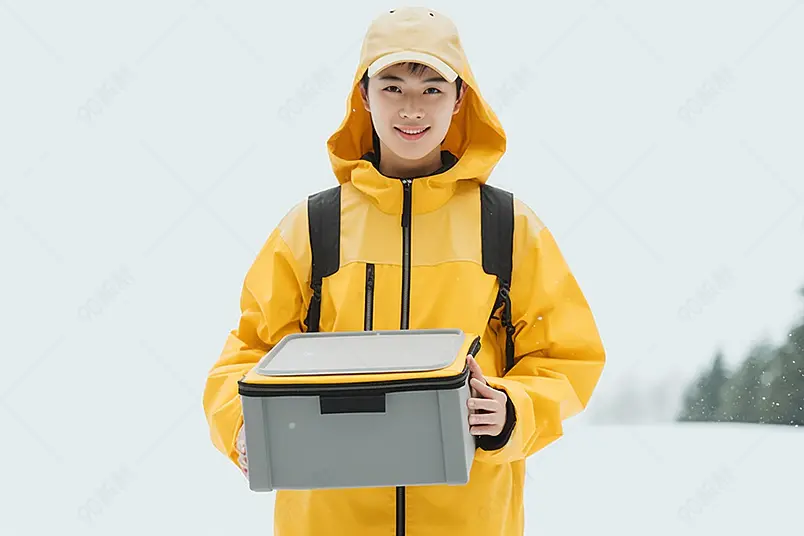 骑手和蔼外卖员送外卖配送送快递