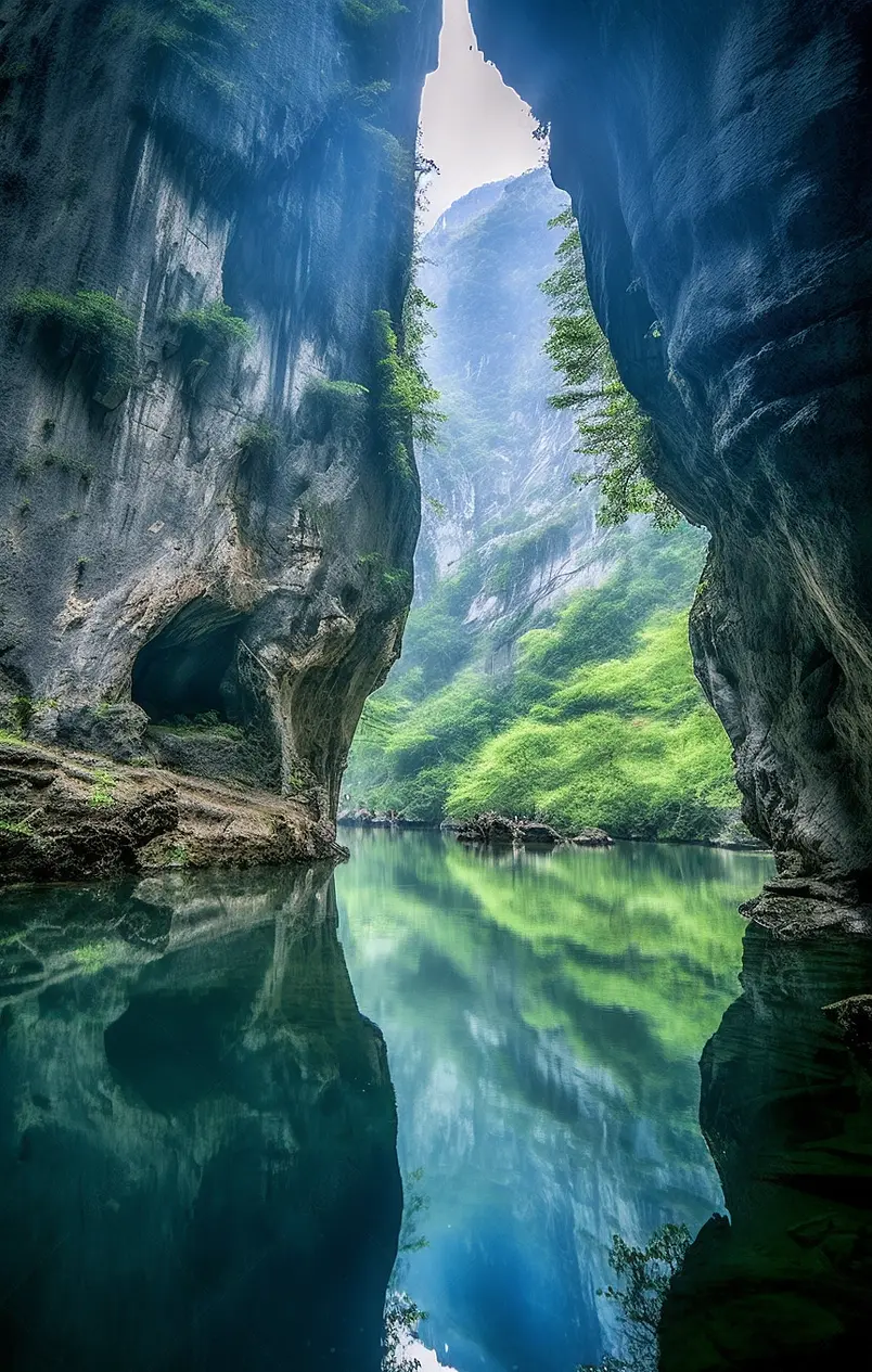 高清的图片海报设计背景广告设计素材元素重庆武隆天坑地缝