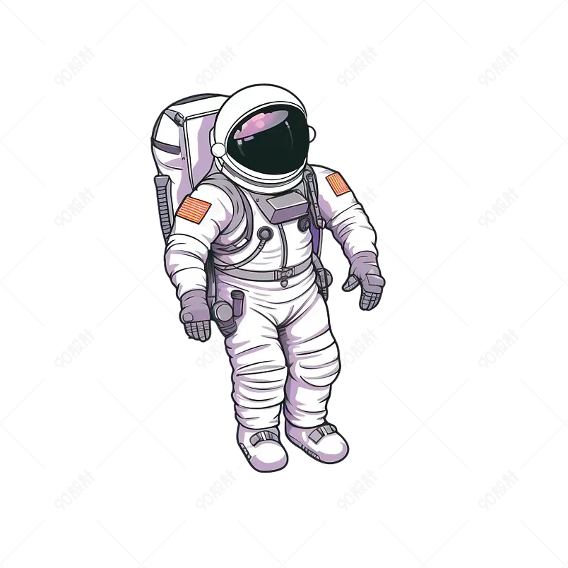 星球星星可爱宇航员空间宇宙太空月球科技星球手绘图
